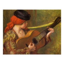 Young Spanish Woman by Renoir, Impressionism Art Personalized Invitations