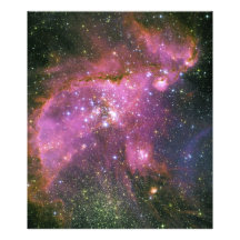 Young Stars Sculpt Gas Small Magellanic Cloud Photo Art
