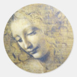young woman 2 round sticker