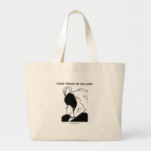 Young Woman Or Old Lady? (Optical Illusion) Bag
