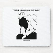 Young Woman Or Old Lady? (Optical Illusion) Mouse Pads