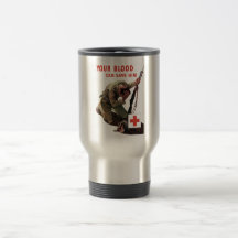 Your Blood Can Save Him -- Red Cross Coffee Mugs