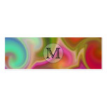 Your Letter, Colourful Swirls and Custom Monogram. Business Card Template