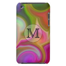 Your Letter, Colourful Swirls and Custom Monogram. iPod Touch Covers
