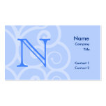 Your Letter. Custom Blue Swirl Monogram. Business Cards
