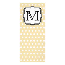 Your Letter. Custom Monogram. Beige Polka Dot. Invites