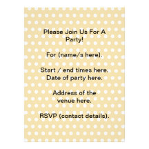Your Letter. Custom Monogram. Beige Polka Dot. Custom Invites