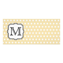 Your Letter. Custom Monogram. Beige Polka Dot. Custom Rack Card