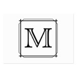 Your Letter. Custom Monogram. Black and White Business Card