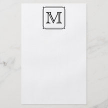 Your Letter. Custom Monogram. Black and White Flyers