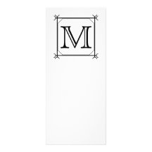 Your Letter. Custom Monogram. Black and White Invite
