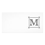 Your Letter. Custom Monogram. Black and White Custom Photo Card
