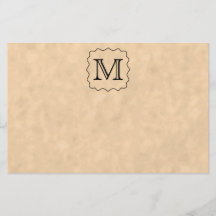 Your Letter. Custom Monogram. Black & Parchment Flyer