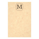 Your Letter. Custom Monogram. Black & Parchment Custom Stationery