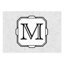 Your Letter. Custom Monogram. Grey, Black & White Business Card Templates