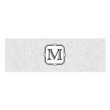 Your Letter. Custom Monogram. Grey, Black & White Business Cards