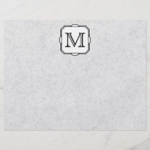 Your Letter. Custom Monogram. Grey, Black & White Personalized Flyer