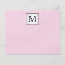 Your Letter. Custom Monogram. Pink Black White Flyer
