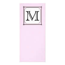 Your Letter. Custom Monogram. Pink Black White Personalized Announcement
