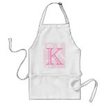 Your Letter. Custom Pink Swirl Monogram. Apron
