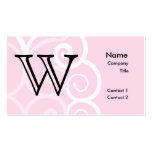 Your Letter. Custom Pink Swirl Monogram. Business Card Templates