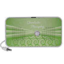 Your Name Green Bling Travel Speaker