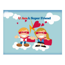 Youre a super friend Valentines Postcard