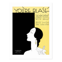 You're Blase Vintage Songbook Cover Postcards