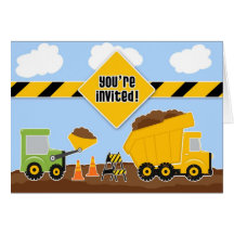 You're Invited Construction Greeting Card