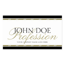 YourJobTitle Gold Script Business Card Templates