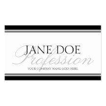 YourJobTitle Silver Script Business Card Template