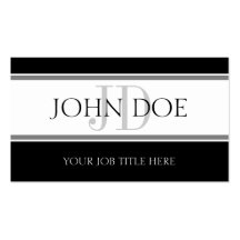 YourJobTitle! Stripes White Business Card Templates