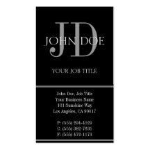 YourJobTitle Vertical Black Business Card Template