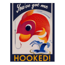You've got me HOOKED Postcard