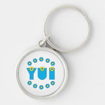 Yui in Flores Blue Key Chains