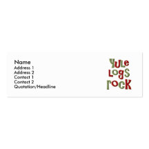 Yule Logs Rock Christmas Design Business Card Template