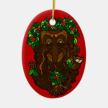 Yule Pagan GreenMan Decoration Christmas Ornament