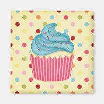 yummy cupcake fridge magnet