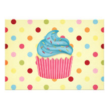 yummy cupcake personalised announcement