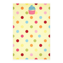 yummy cupcake stationery paper