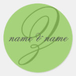 Z monogram label round stickers