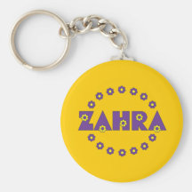 Zahra in Flores Purple Key Chains