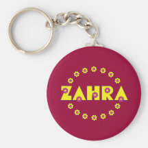 Zahra in Flores Yellow Key Chain