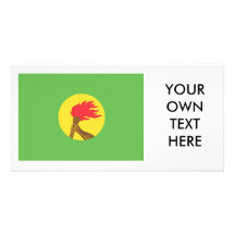 Zaire Flag Custom Photo Card