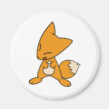 Zany Fox Fridge Magnet