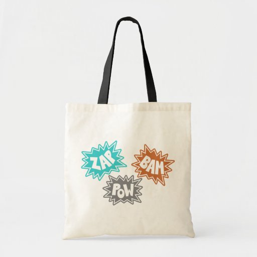 ZAP BAM POW Comic Sound FX - Orange Tote Bag