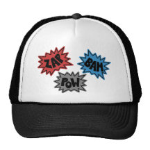 ZAP BAM POW Comic Sound FX - Original Trucker Hats