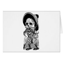 Zapatista  Calavera. c. early 1900's. Mexico. Cards