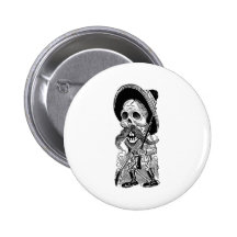 Zapatista  Calavera. c. early 1900's. Mexico. Pin