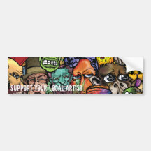 Zazzle mix copy, Support Your Local Artist, Sup... Bumper Stickers